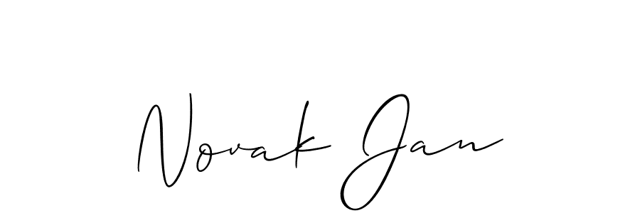 Use a signature maker to create a handwritten signature online. With this signature software, you can design (Allison_Script) your own signature for name Novak Jan. Novak Jan signature style 2 images and pictures png