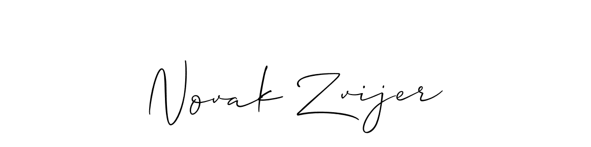 You should practise on your own different ways (Allison_Script) to write your name (Novak Zvijer) in signature. don't let someone else do it for you. Novak Zvijer signature style 2 images and pictures png