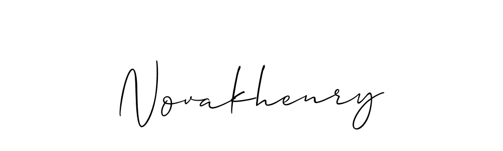 Design your own signature with our free online signature maker. With this signature software, you can create a handwritten (Allison_Script) signature for name Novakhenry. Novakhenry signature style 2 images and pictures png