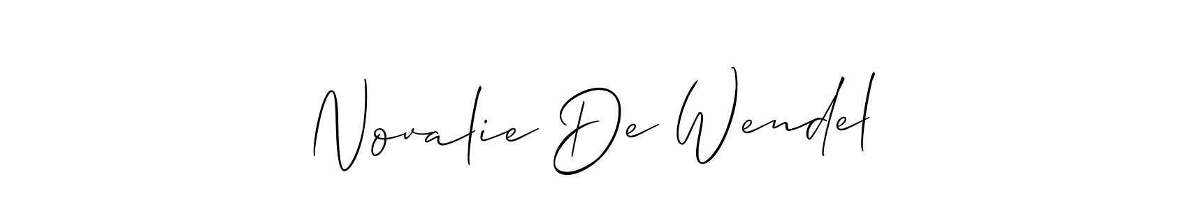 if you are searching for the best signature style for your name Novalie De Wendel. so please give up your signature search. here we have designed multiple signature styles  using Allison_Script. Novalie De Wendel signature style 2 images and pictures png