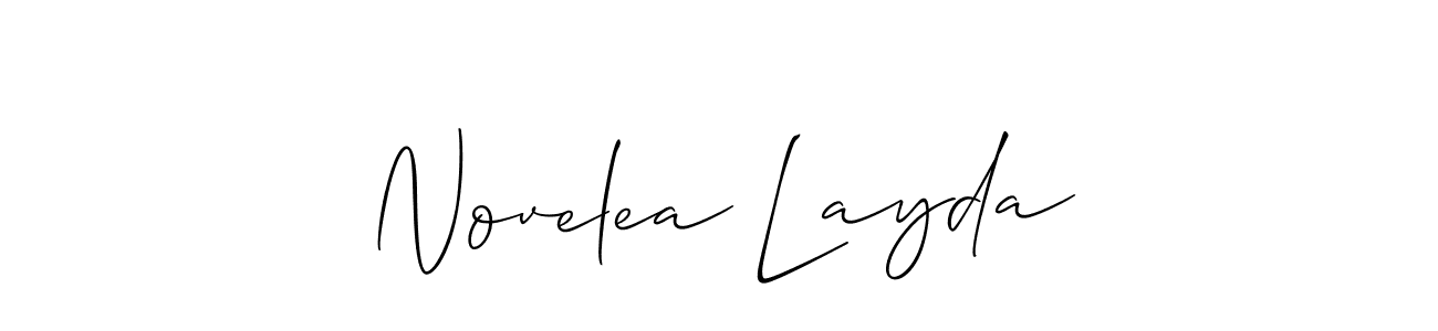 Also we have Novelea Layda name is the best signature style. Create professional handwritten signature collection using Allison_Script autograph style. Novelea Layda signature style 2 images and pictures png