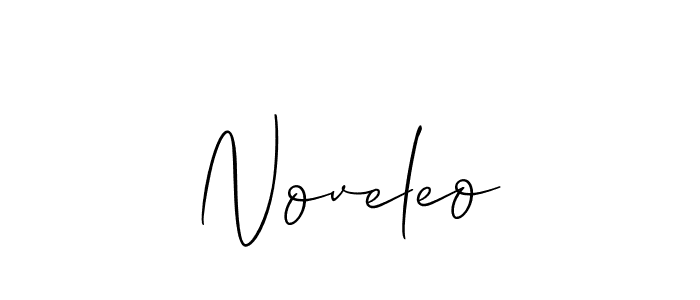 How to make Noveleo signature? Allison_Script is a professional autograph style. Create handwritten signature for Noveleo name. Noveleo signature style 2 images and pictures png