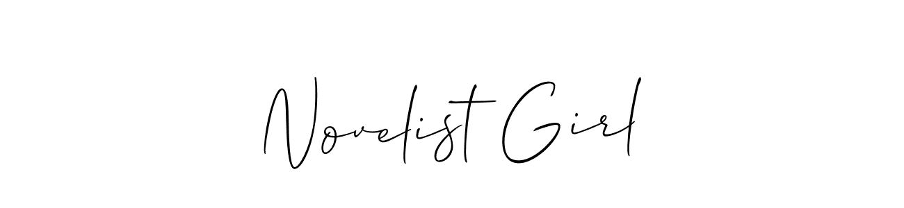 This is the best signature style for the Novelist Girl name. Also you like these signature font (Allison_Script). Mix name signature. Novelist Girl signature style 2 images and pictures png