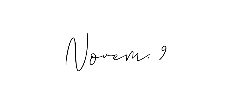 How to make Novem. 9 signature? Allison_Script is a professional autograph style. Create handwritten signature for Novem. 9 name. Novem. 9 signature style 2 images and pictures png