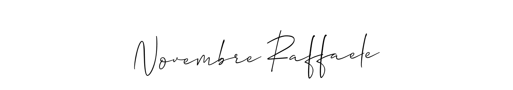 Create a beautiful signature design for name Novembre Raffaele. With this signature (Allison_Script) fonts, you can make a handwritten signature for free. Novembre Raffaele signature style 2 images and pictures png