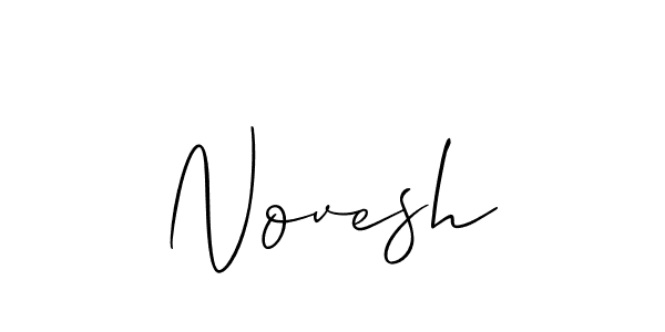 How to make Novesh signature? Allison_Script is a professional autograph style. Create handwritten signature for Novesh name. Novesh signature style 2 images and pictures png