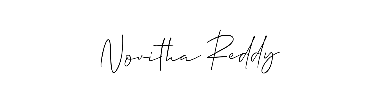 Use a signature maker to create a handwritten signature online. With this signature software, you can design (Allison_Script) your own signature for name Novitha Reddy. Novitha Reddy signature style 2 images and pictures png