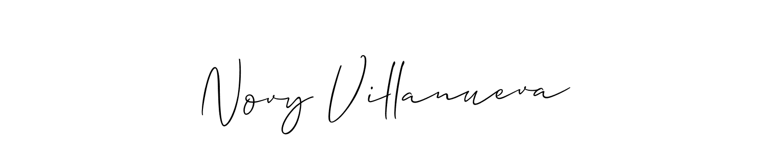 You should practise on your own different ways (Allison_Script) to write your name (Novy Villanueva) in signature. don't let someone else do it for you. Novy Villanueva signature style 2 images and pictures png