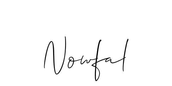 How to Draw Nowfal signature style? Allison_Script is a latest design signature styles for name Nowfal. Nowfal signature style 2 images and pictures png