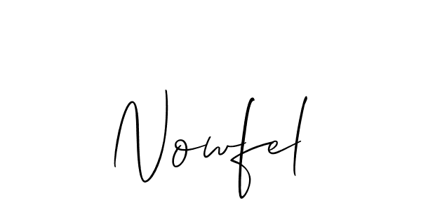 How to make Nowfel name signature. Use Allison_Script style for creating short signs online. This is the latest handwritten sign. Nowfel signature style 2 images and pictures png