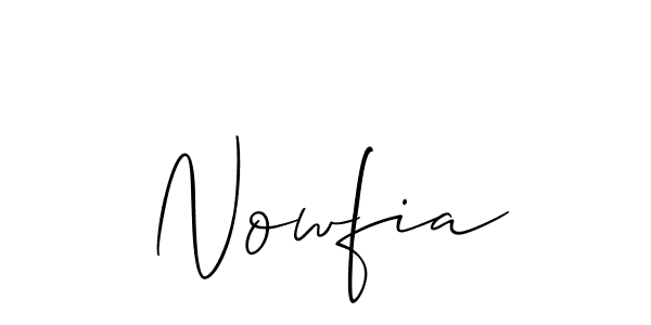 How to make Nowfia signature? Allison_Script is a professional autograph style. Create handwritten signature for Nowfia name. Nowfia signature style 2 images and pictures png