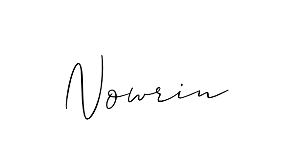 It looks lik you need a new signature style for name Nowrin. Design unique handwritten (Allison_Script) signature with our free signature maker in just a few clicks. Nowrin signature style 2 images and pictures png