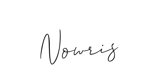 How to Draw Nowris signature style? Allison_Script is a latest design signature styles for name Nowris. Nowris signature style 2 images and pictures png