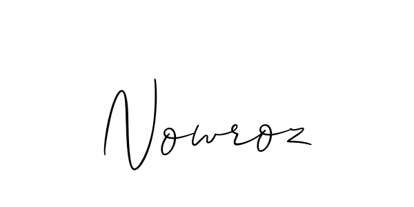 How to make Nowroz signature? Allison_Script is a professional autograph style. Create handwritten signature for Nowroz name. Nowroz signature style 2 images and pictures png