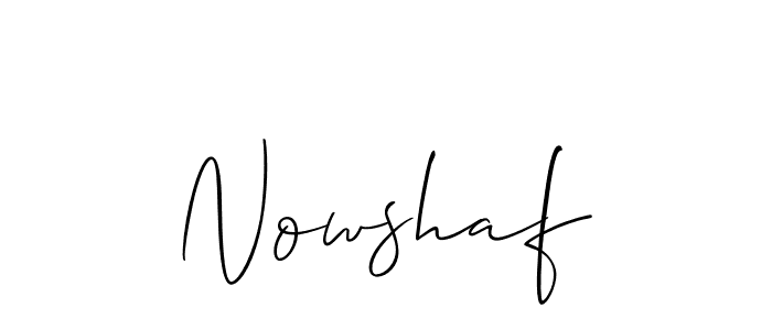 Nowshaf stylish signature style. Best Handwritten Sign (Allison_Script) for my name. Handwritten Signature Collection Ideas for my name Nowshaf. Nowshaf signature style 2 images and pictures png