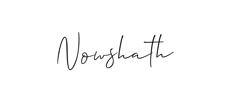 How to make Nowshath signature? Allison_Script is a professional autograph style. Create handwritten signature for Nowshath name. Nowshath signature style 2 images and pictures png