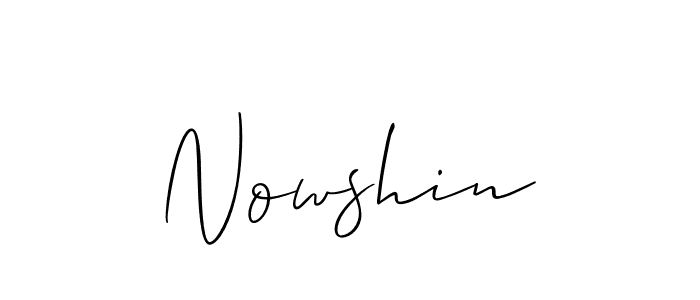 Also You can easily find your signature by using the search form. We will create Nowshin name handwritten signature images for you free of cost using Allison_Script sign style. Nowshin signature style 2 images and pictures png