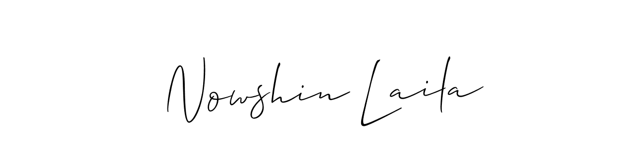 Also You can easily find your signature by using the search form. We will create Nowshin Laila name handwritten signature images for you free of cost using Allison_Script sign style. Nowshin Laila signature style 2 images and pictures png