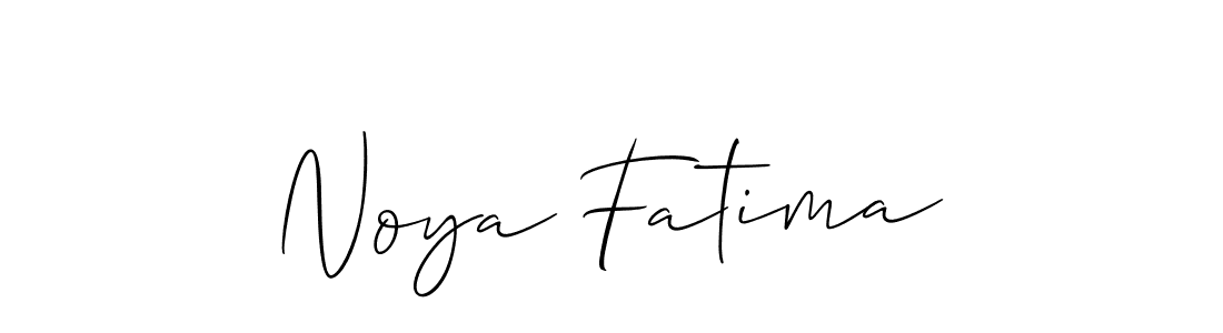 Make a short Noya Fatima signature style. Manage your documents anywhere anytime using Allison_Script. Create and add eSignatures, submit forms, share and send files easily. Noya Fatima signature style 2 images and pictures png
