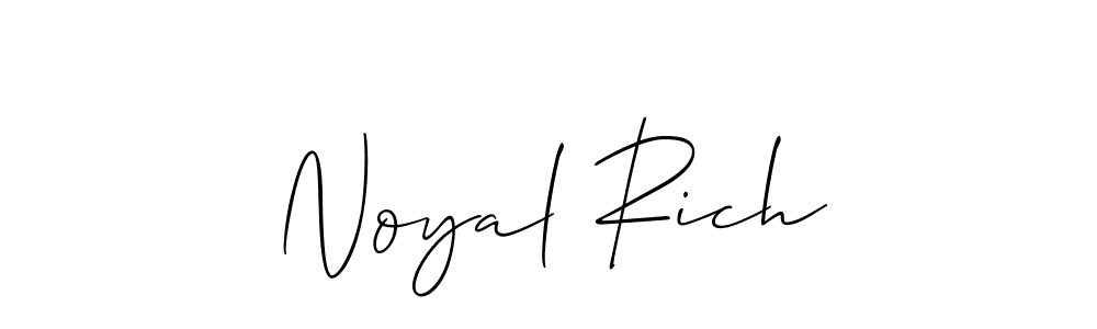 How to make Noyal Rich name signature. Use Allison_Script style for creating short signs online. This is the latest handwritten sign. Noyal Rich signature style 2 images and pictures png