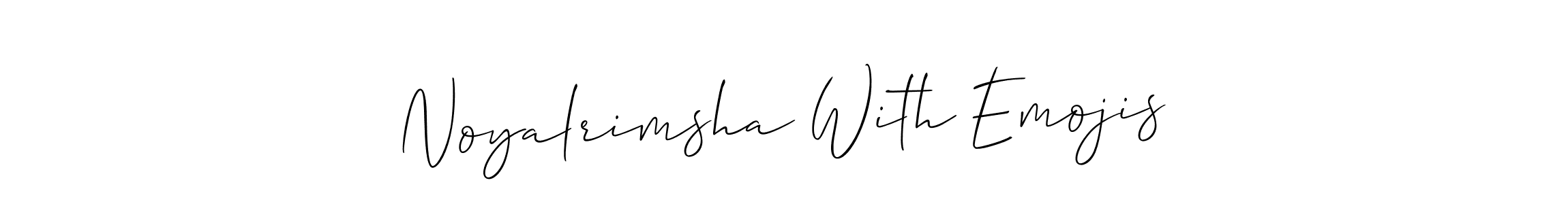 This is the best signature style for the Noyalrimsha With Emojis name. Also you like these signature font (Allison_Script). Mix name signature. Noyalrimsha With Emojis signature style 2 images and pictures png