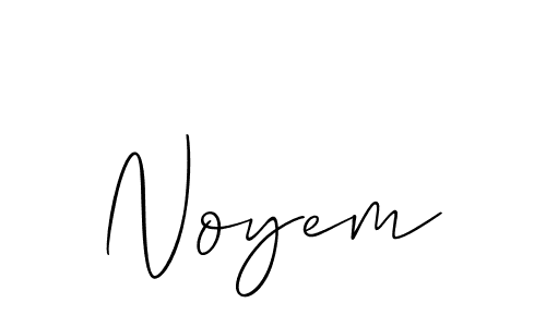 Use a signature maker to create a handwritten signature online. With this signature software, you can design (Allison_Script) your own signature for name Noyem. Noyem signature style 2 images and pictures png