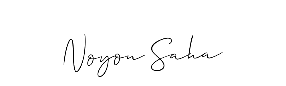 How to make Noyon Saha signature? Allison_Script is a professional autograph style. Create handwritten signature for Noyon Saha name. Noyon Saha signature style 2 images and pictures png