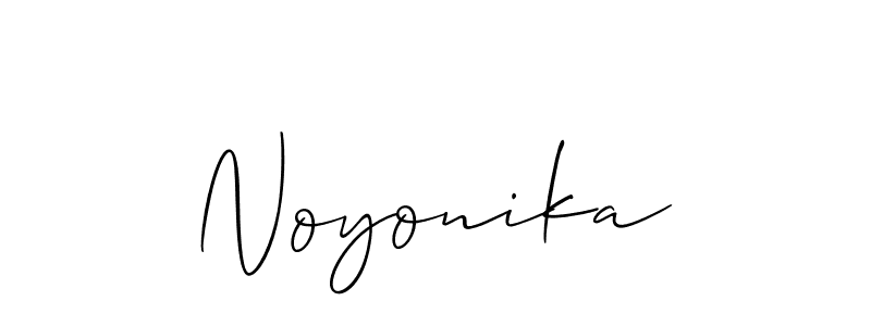 Allison_Script is a professional signature style that is perfect for those who want to add a touch of class to their signature. It is also a great choice for those who want to make their signature more unique. Get Noyonika name to fancy signature for free. Noyonika signature style 2 images and pictures png