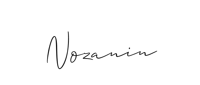The best way (Allison_Script) to make a short signature is to pick only two or three words in your name. The name Nozanin include a total of six letters. For converting this name. Nozanin signature style 2 images and pictures png