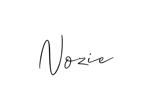 Also we have Nozie name is the best signature style. Create professional handwritten signature collection using Allison_Script autograph style. Nozie signature style 2 images and pictures png