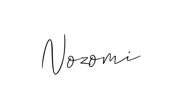 Nozomi stylish signature style. Best Handwritten Sign (Allison_Script) for my name. Handwritten Signature Collection Ideas for my name Nozomi. Nozomi signature style 2 images and pictures png