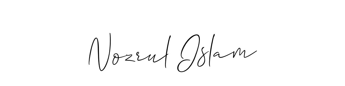 How to Draw Nozrul Islam signature style? Allison_Script is a latest design signature styles for name Nozrul Islam. Nozrul Islam signature style 2 images and pictures png