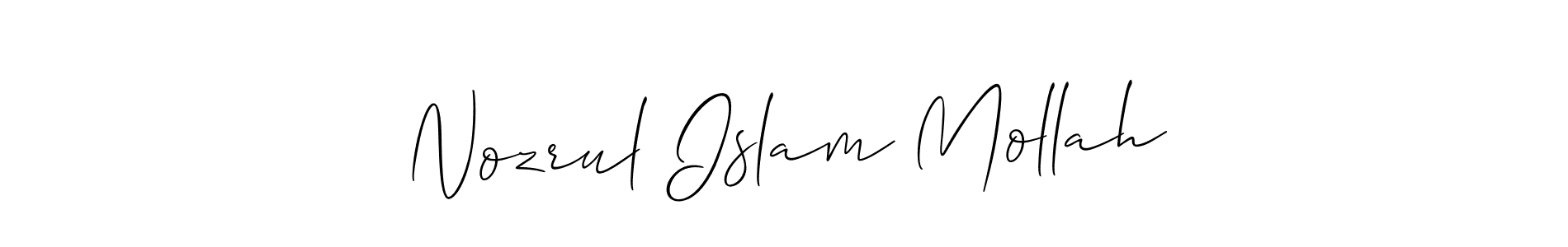 How to Draw Nozrul Islam Mollah signature style? Allison_Script is a latest design signature styles for name Nozrul Islam Mollah. Nozrul Islam Mollah signature style 2 images and pictures png