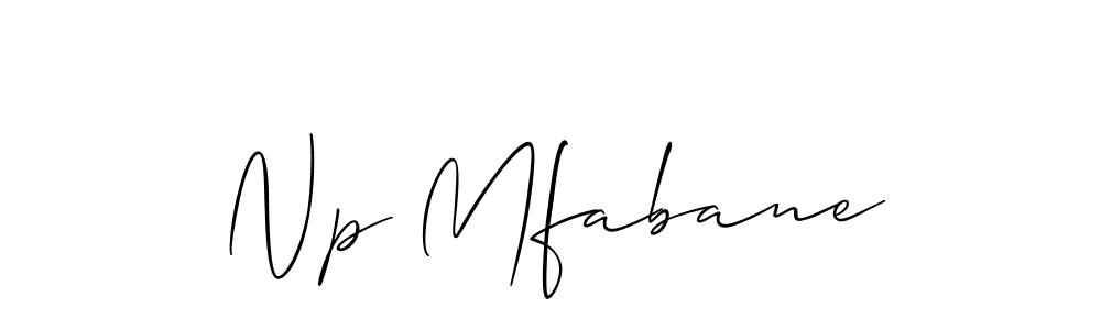 How to Draw Np Mfabane signature style? Allison_Script is a latest design signature styles for name Np Mfabane. Np Mfabane signature style 2 images and pictures png