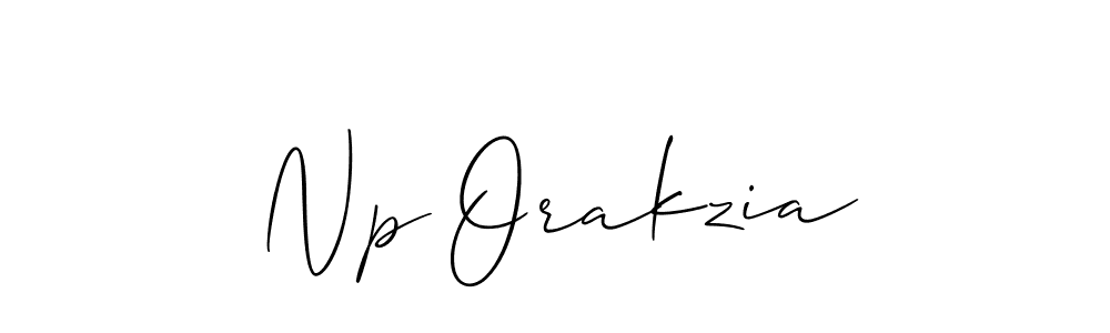 How to make Np Orakzia signature? Allison_Script is a professional autograph style. Create handwritten signature for Np Orakzia name. Np Orakzia signature style 2 images and pictures png