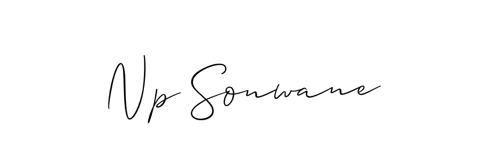 Best and Professional Signature Style for Np Sonwane. Allison_Script Best Signature Style Collection. Np Sonwane signature style 2 images and pictures png