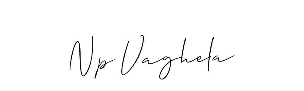 Also we have Np Vaghela name is the best signature style. Create professional handwritten signature collection using Allison_Script autograph style. Np Vaghela signature style 2 images and pictures png