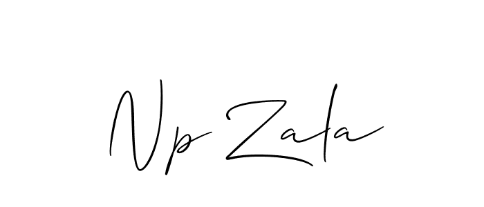 Best and Professional Signature Style for Np Zala. Allison_Script Best Signature Style Collection. Np Zala signature style 2 images and pictures png