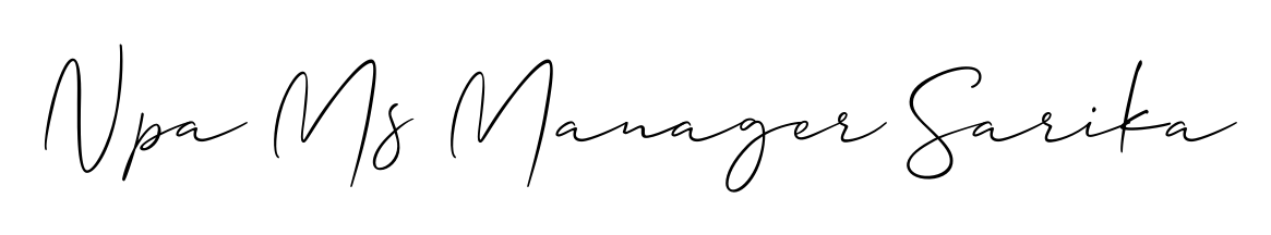 How to make Npa Ms Manager Sarika name signature. Use Allison_Script style for creating short signs online. This is the latest handwritten sign. Npa Ms Manager Sarika signature style 2 images and pictures png