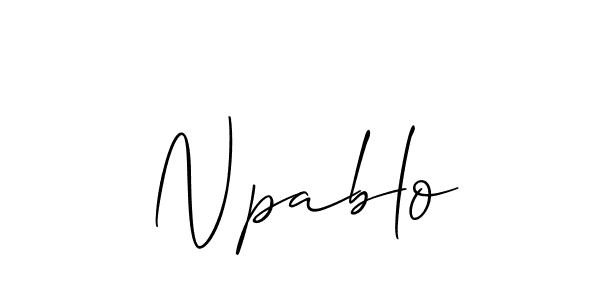 It looks lik you need a new signature style for name Npablo. Design unique handwritten (Allison_Script) signature with our free signature maker in just a few clicks. Npablo signature style 2 images and pictures png