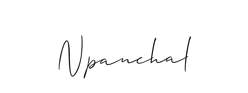 Also You can easily find your signature by using the search form. We will create Npanchal name handwritten signature images for you free of cost using Allison_Script sign style. Npanchal signature style 2 images and pictures png