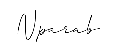 Personalize your online presence with Nparab signature rendered in elegant Allison_Script font. Great for website footers and blogs. Nparab signature style 2 images and pictures png