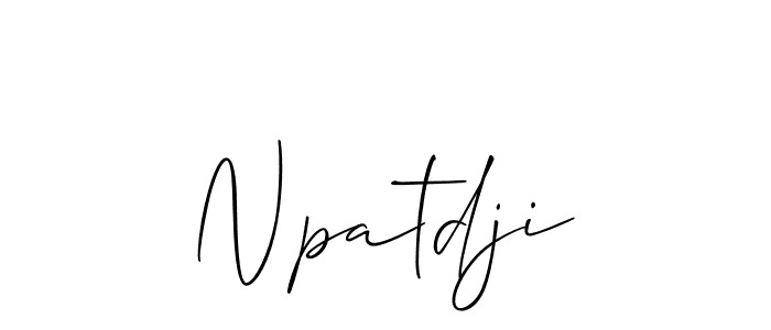 It looks lik you need a new signature style for name Npatdji. Design unique handwritten (Allison_Script) signature with our free signature maker in just a few clicks. Npatdji signature style 2 images and pictures png