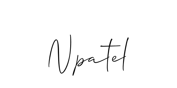 if you are searching for the best signature style for your name Npatel. so please give up your signature search. here we have designed multiple signature styles  using Allison_Script. Npatel signature style 2 images and pictures png