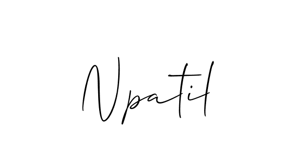 Make a beautiful signature design for name Npatil. With this signature (Allison_Script) style, you can create a handwritten signature for free. Npatil signature style 2 images and pictures png