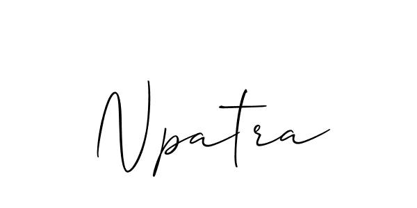 How to Draw Npatra signature style? Allison_Script is a latest design signature styles for name Npatra. Npatra signature style 2 images and pictures png