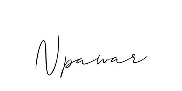 Create a beautiful signature design for name Npawar. With this signature (Allison_Script) fonts, you can make a handwritten signature for free. Npawar signature style 2 images and pictures png