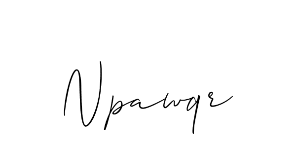 Create a beautiful signature design for name Npawqr. With this signature (Allison_Script) fonts, you can make a handwritten signature for free. Npawqr signature style 2 images and pictures png