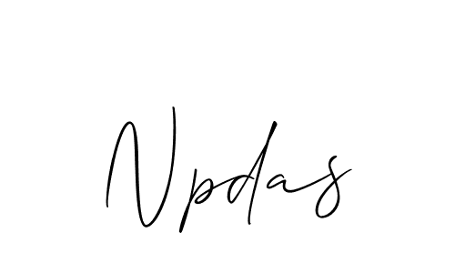 Make a beautiful signature design for name Npdas. With this signature (Allison_Script) style, you can create a handwritten signature for free. Npdas signature style 2 images and pictures png