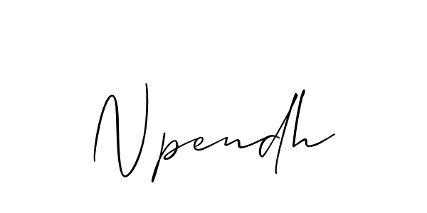You should practise on your own different ways (Allison_Script) to write your name (Npendh) in signature. don't let someone else do it for you. Npendh signature style 2 images and pictures png